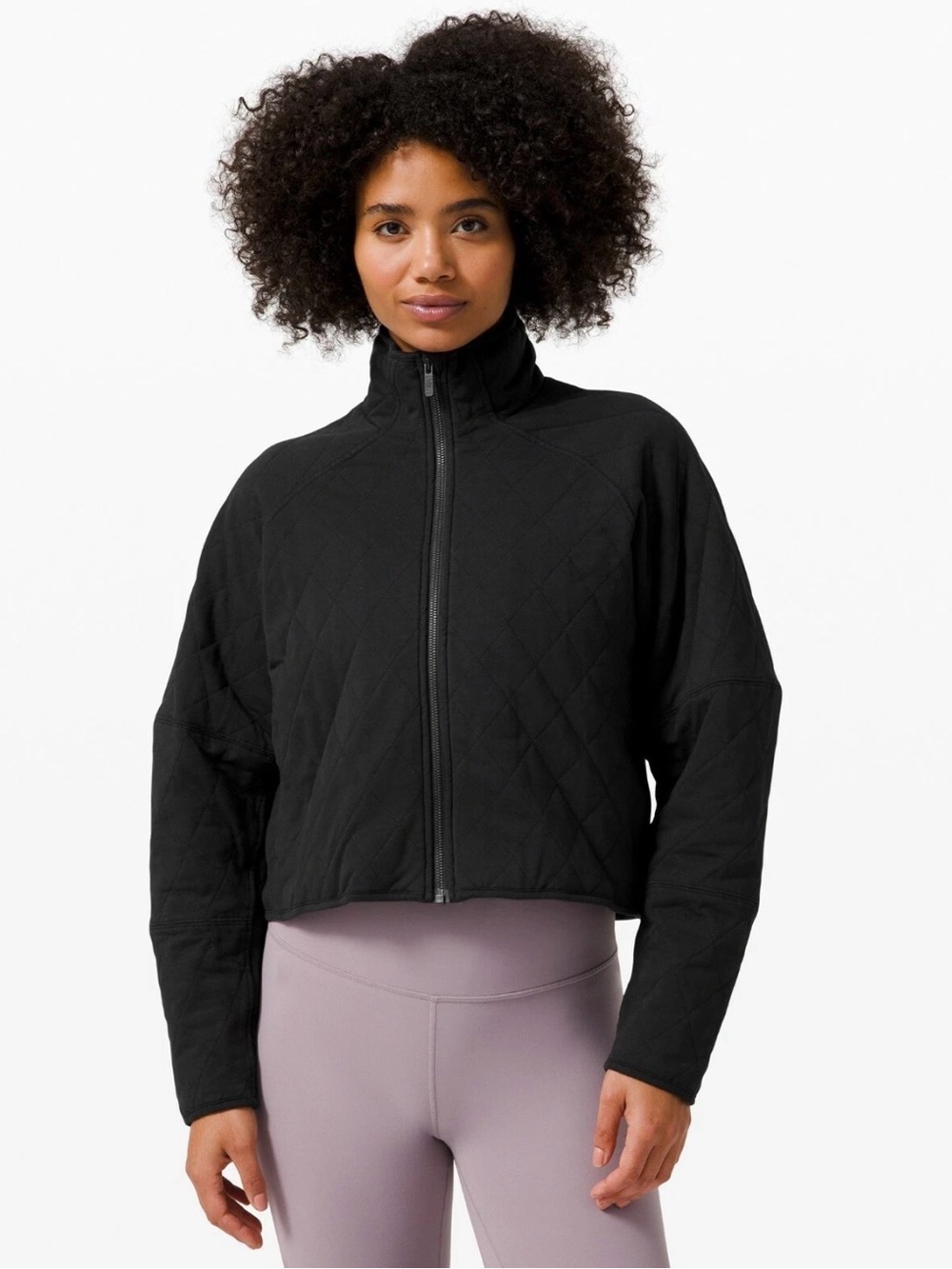 Lululemon Quilted Calm Jacket cropped in black 8